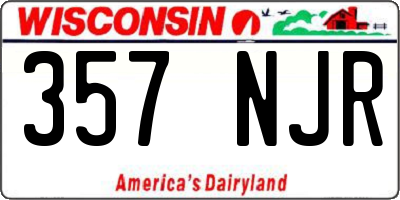 WI license plate 357NJR