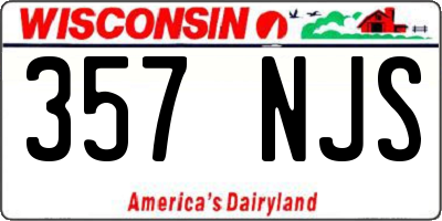 WI license plate 357NJS