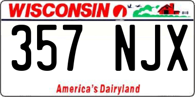 WI license plate 357NJX