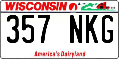 WI license plate 357NKG