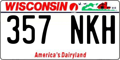 WI license plate 357NKH
