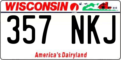 WI license plate 357NKJ
