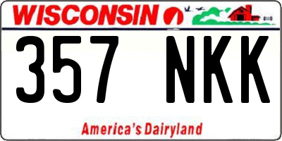 WI license plate 357NKK