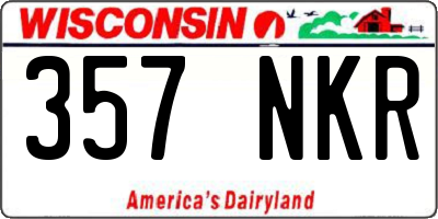 WI license plate 357NKR