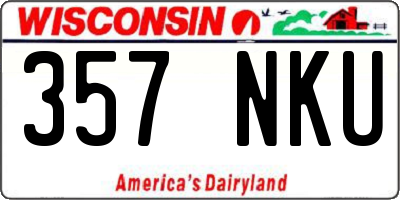WI license plate 357NKU