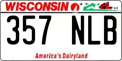 WI license plate 357NLB