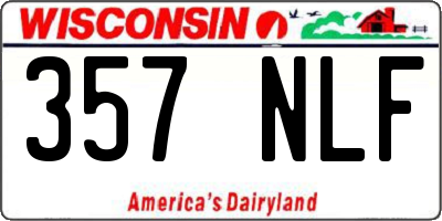 WI license plate 357NLF