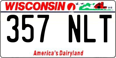 WI license plate 357NLT