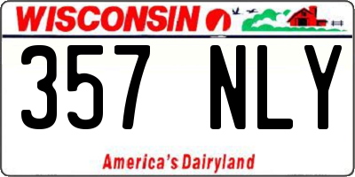 WI license plate 357NLY