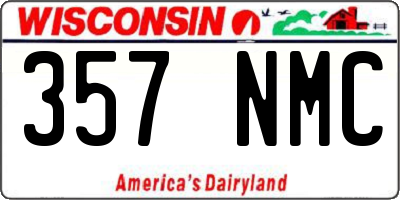 WI license plate 357NMC