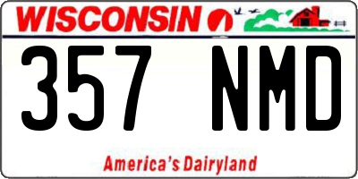 WI license plate 357NMD