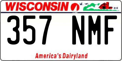 WI license plate 357NMF