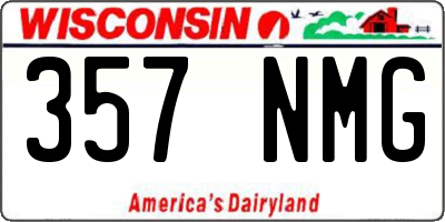 WI license plate 357NMG