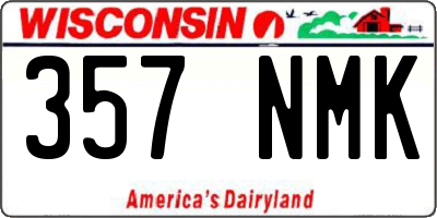 WI license plate 357NMK