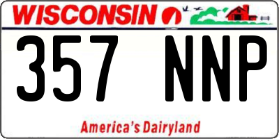WI license plate 357NNP