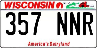 WI license plate 357NNR