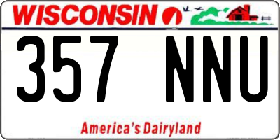 WI license plate 357NNU