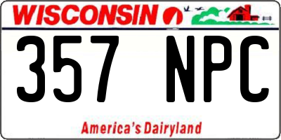 WI license plate 357NPC