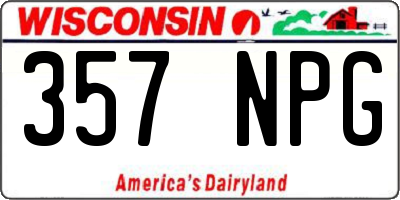 WI license plate 357NPG