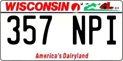 WI license plate 357NPI