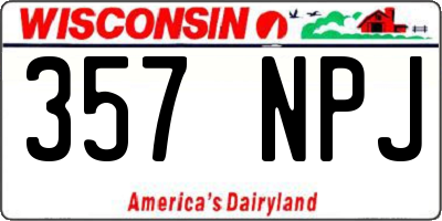 WI license plate 357NPJ