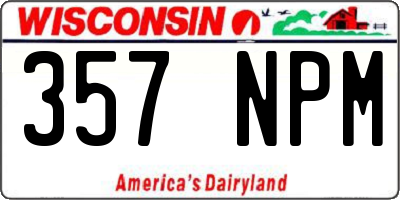 WI license plate 357NPM