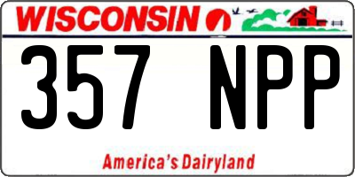 WI license plate 357NPP