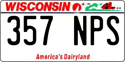 WI license plate 357NPS