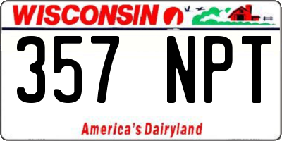 WI license plate 357NPT