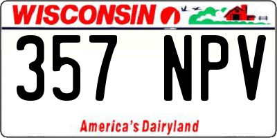 WI license plate 357NPV