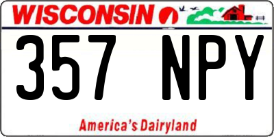 WI license plate 357NPY