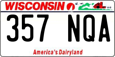 WI license plate 357NQA