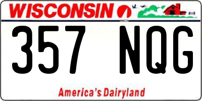 WI license plate 357NQG