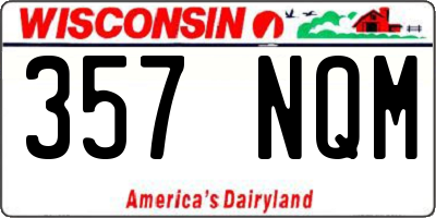 WI license plate 357NQM