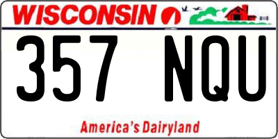 WI license plate 357NQU