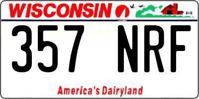 WI license plate 357NRF