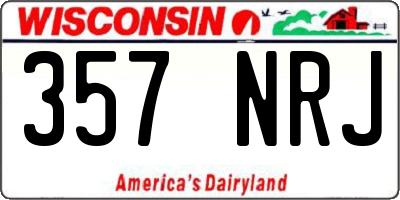 WI license plate 357NRJ