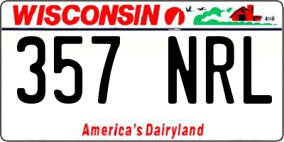 WI license plate 357NRL