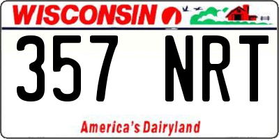 WI license plate 357NRT
