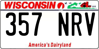 WI license plate 357NRV