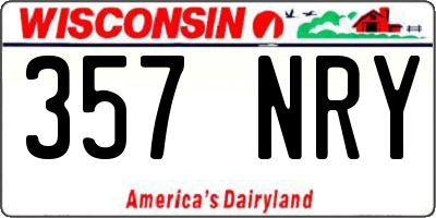 WI license plate 357NRY
