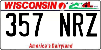 WI license plate 357NRZ