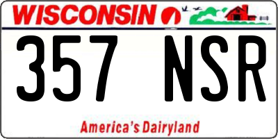 WI license plate 357NSR
