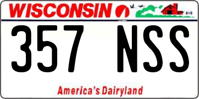 WI license plate 357NSS