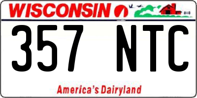WI license plate 357NTC