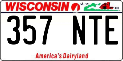 WI license plate 357NTE