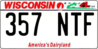 WI license plate 357NTF