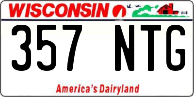 WI license plate 357NTG