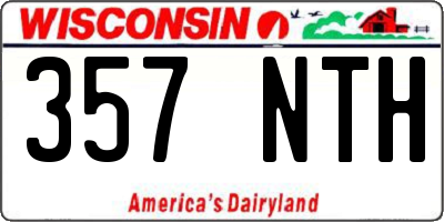 WI license plate 357NTH