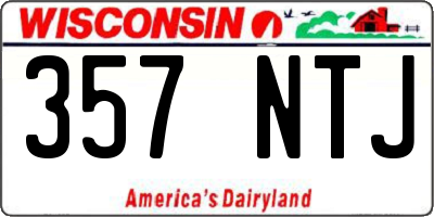 WI license plate 357NTJ